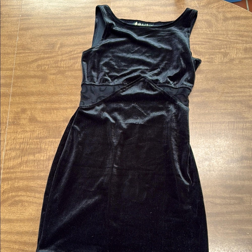 All That Jazz Black Velvet Mini Dress size Small
